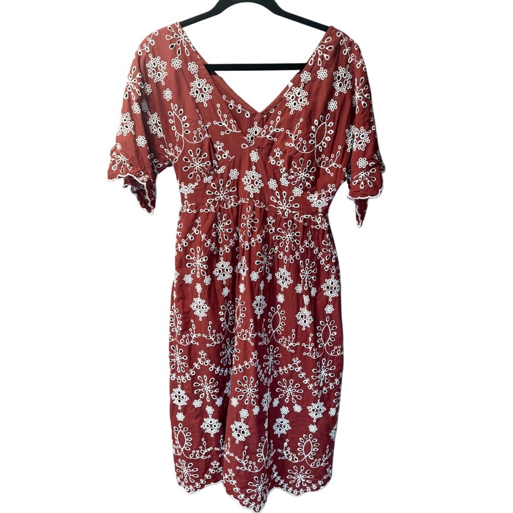 BB Dakota Steve Madden Womens Eyelet Sun Dress Size Small Cottagecore - Picture 2 of 9